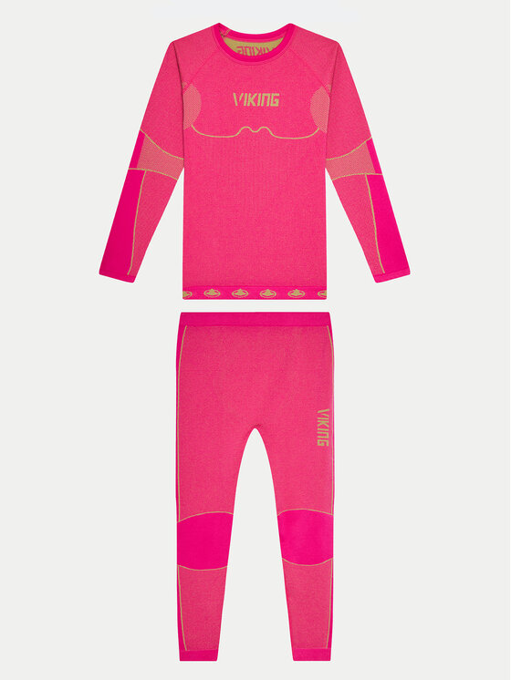 Viking Viking Termoaktyvių apatinių komplektas Riko Kids Set 500/14/3030/48 Rožinė Skinny Fit