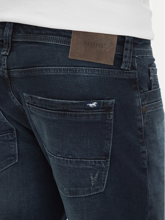Mustang Mustang Jeansy Michigan 1016338 Granatowy Straight Fit
