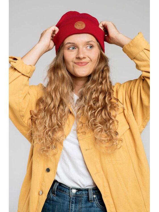 Kabak Kabak Czapka klasyczna beanie Czerwony