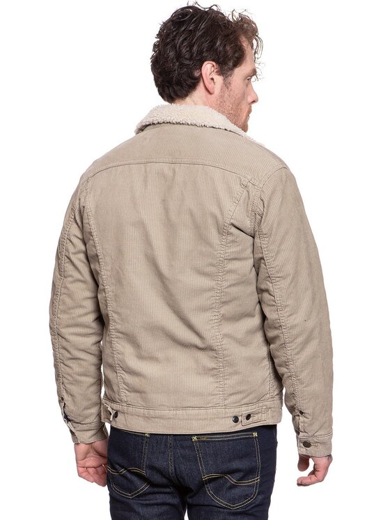 Lee Lee Kurtka zimowa SHERPA JACKET Beżowy Regular Fit