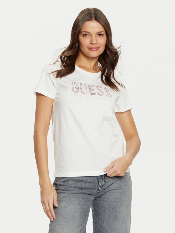 Guess T-krekls W5RI19 I3Z14 Balts Regular Fit