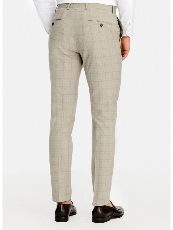 Pako Lorente Pako Lorente Spodnie garniturowe P26SF-6G-040 Beżowy Slim Fit