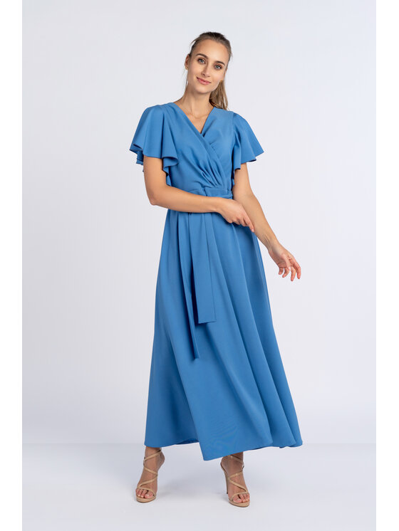 Salme Salme Sukienka elegancka Michaela Niebieski Regular Fit