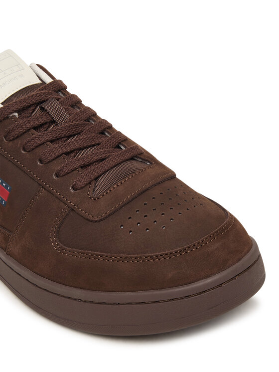 Tommy Jeans Tommy Jeans Laisvalaikio batai Archive 98' Nubuck Court EM0EM01788 Tamsiai ruda