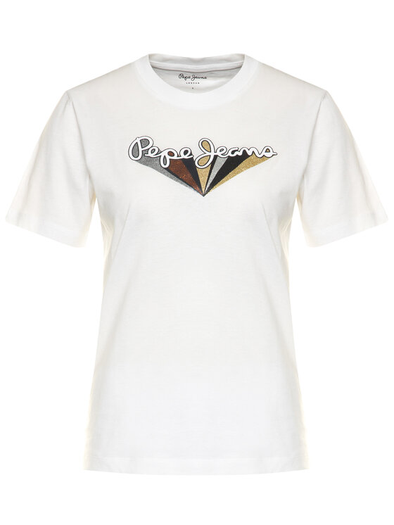Pepe Jeans Pepe Jeans T-Shirt Brioni PL504438 Bílá Regular Fit