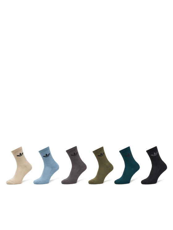 adidas adidas 6er-Set hohe Unisex-Socken Trefoil Cushion JY2680 Bunt