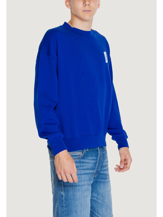 REPLAY Replay Bluza COTTON FLEECE Niebieski To Fit