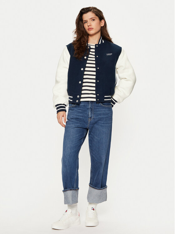 Tommy Jeans Tommy Jeans Bunda bomber DW0DW19320 Tmavomodrá Regular Fit
