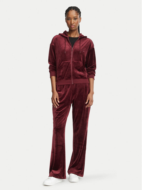 Tommy Hilfiger Tommy Hilfiger Džemperis ar kapuci UW0UW06706 Bordo Regular Fit
