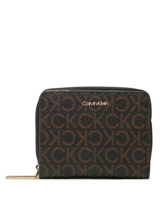 Portofel Mic de Damă Calvin Klein Ck Must Z/A Wllt W/Flap Md Mono K60K608910 Maro