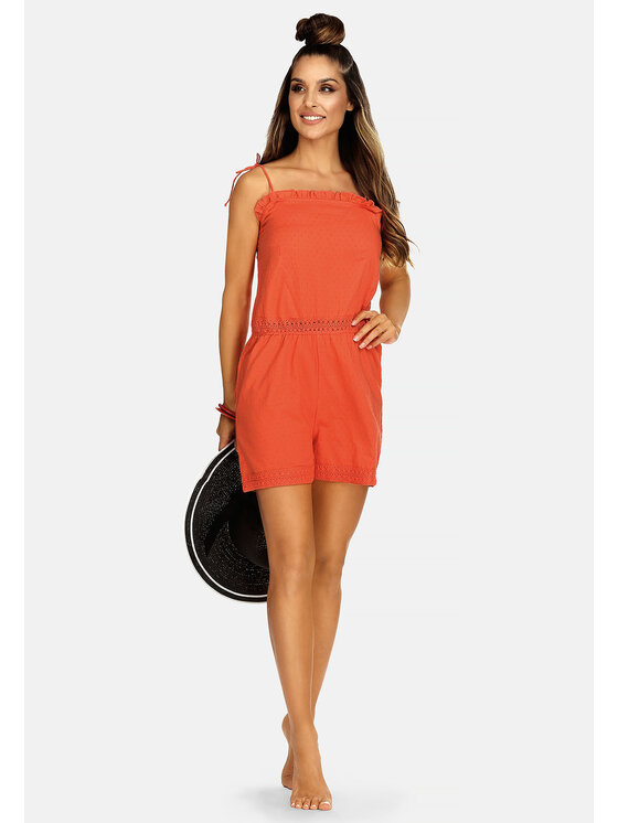 Feba Feba Jumpsuit F194-848 Arancione Casual Fit