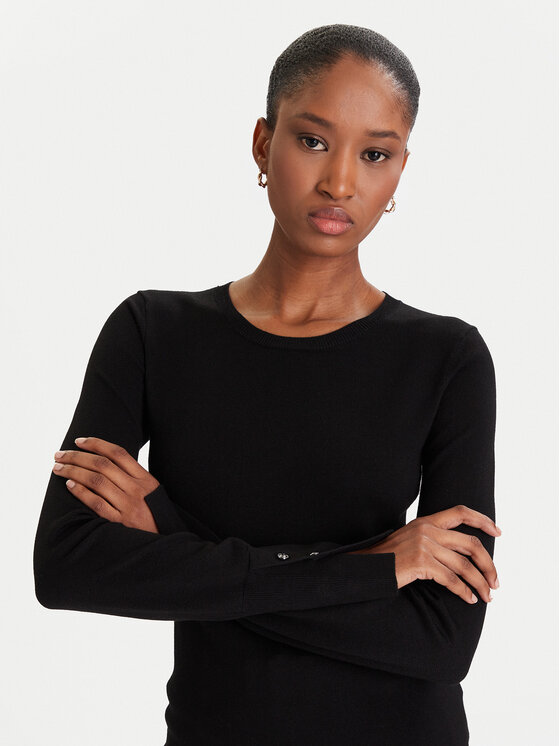 Guess Guess Pulover Elinor W2YR30 Z2V62 Negru Regular Fit