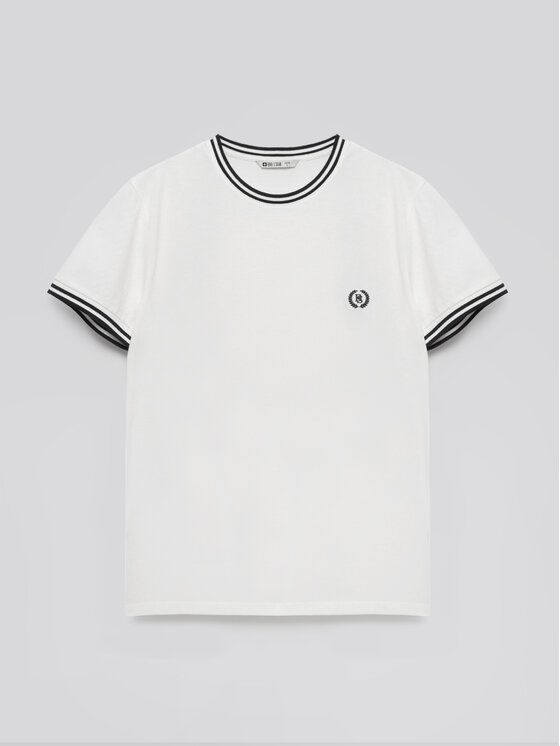 BIG STAR BIG STAR T-Shirt POLIAS Biały Basic Fit