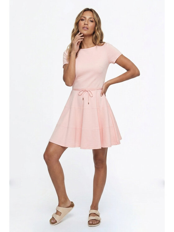 FIGL FIGL Každodenní šaty M1355 Růžová A-Line Fit