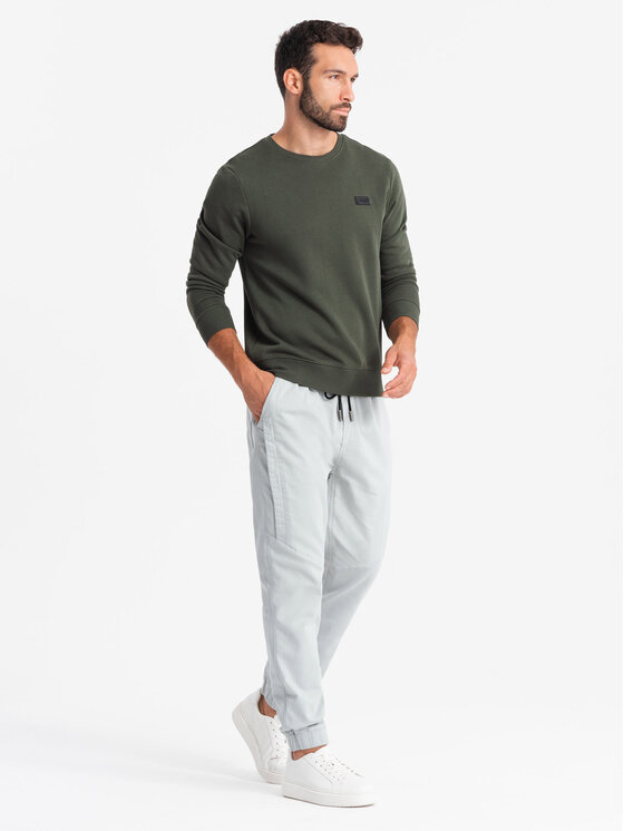 Ombre Ombre Joggery OM-PAJO-0202 Szary Regular Fit
