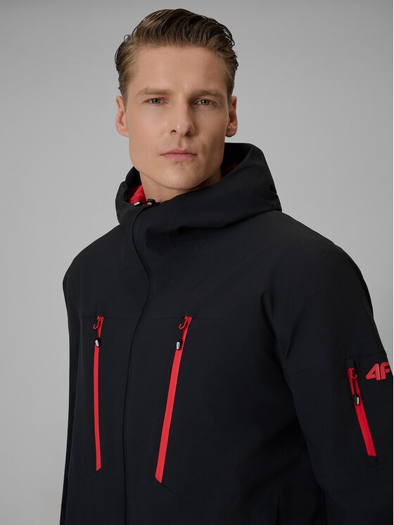 4F 4F Giacca di transizione 4FWSS26TTJAM1122-20S Nero Regular Fit