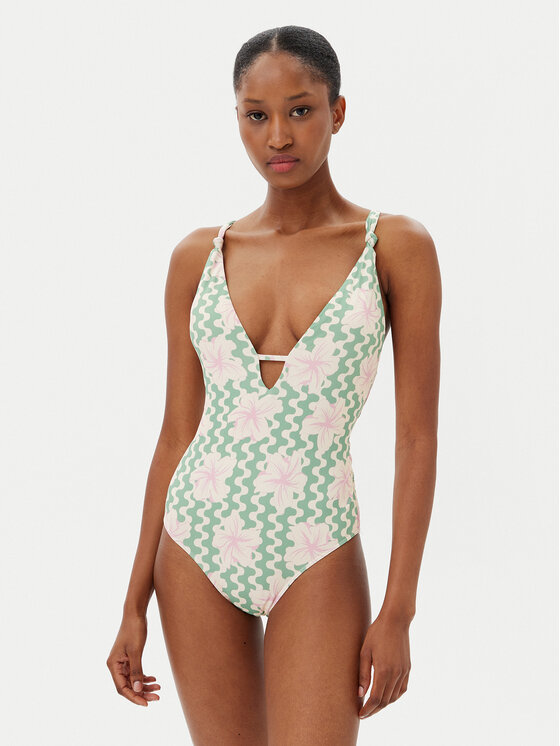 Badeanzug Roxy, Größe XL Beige Hibiscus Daze ERJX103713