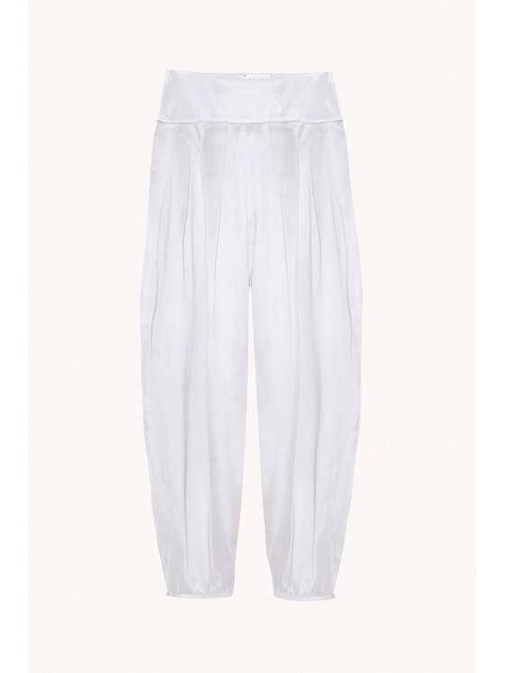 Epuzer Epuzer Spodnie materiałowe organza harem Szary jasny Loose Fit