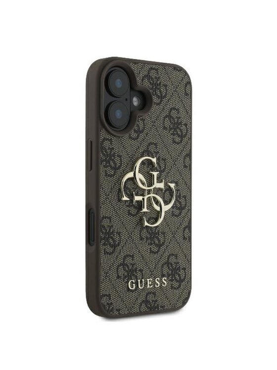Guess Guess Etui na telefon iPhone 16 Brązowy