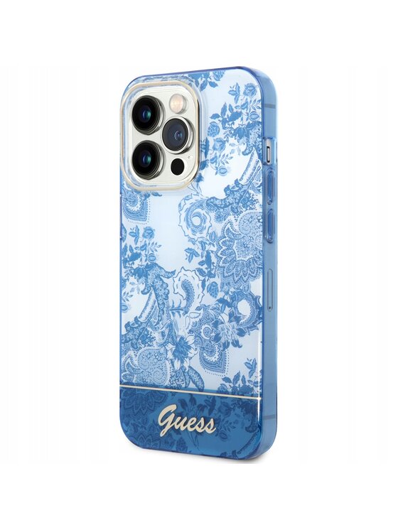 Guess Guess Etui na telefon Porcelain Niebieski