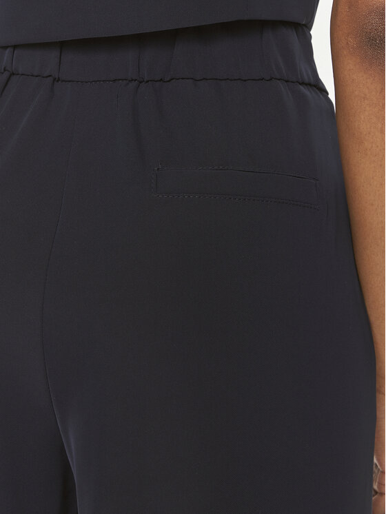 Maryley Maryley Medžiaginės kelnės 24EB583/04BL Tamsiai mėlyna Relaxed Fit