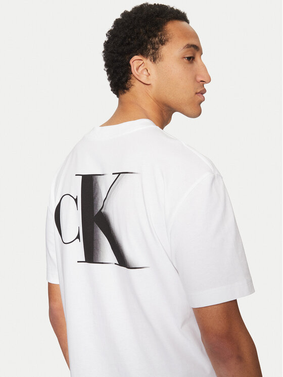 Calvin Klein Jeans Calvin Klein Jeans Tričko J30J327475 Biela Regular Fit