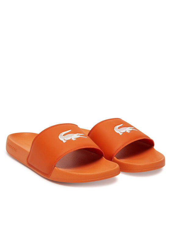 Lacoste Lacoste Klapki Serve Sliders 7-49CMA0041 Pomarańczowy