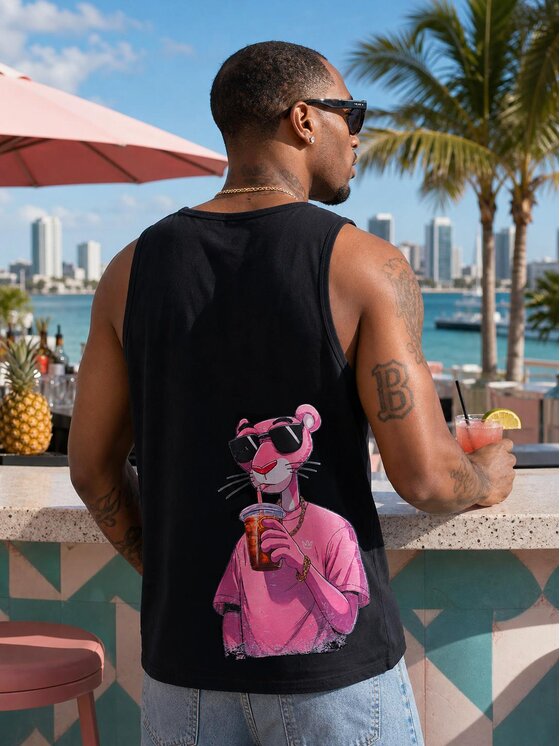 Jigga Wear Jigga Wear Tank top Pantera na trening siłownie 132285 Czarny Regular Fit
