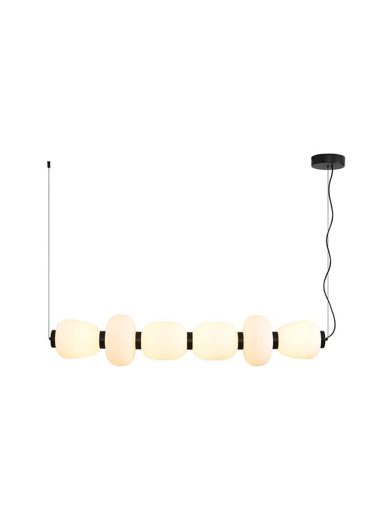 MIAhome MIAhome Lampa wisząca BRILLA-6 LED biało-czarna 125 cm Czarny