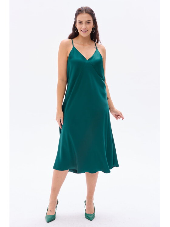 blue shadow blue shadow Sukienka codzienna Carmen Zielony Regular Fit