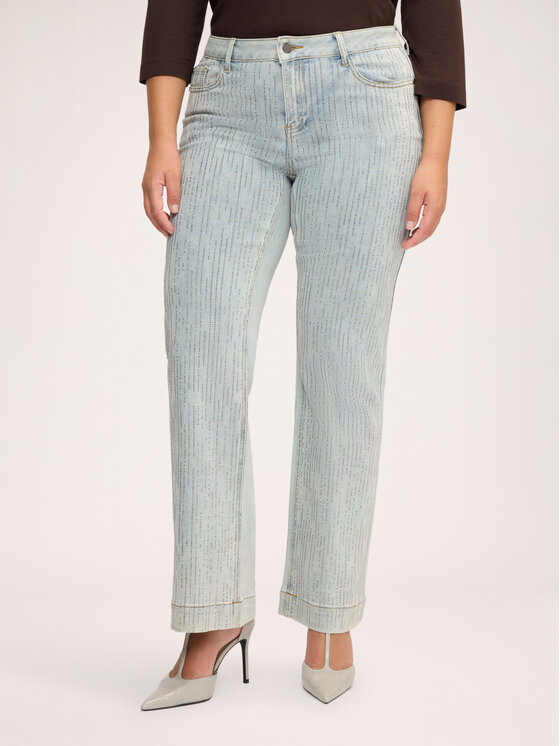 Fiorella Rubino Fiorella Rubino Jeansy P40NT005465N004 Turkusowy Flare Fit