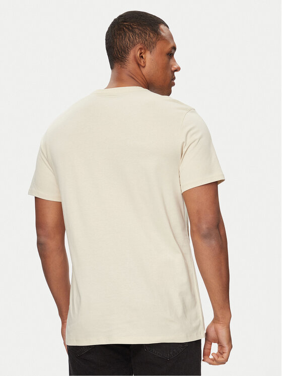 Guess Guess Tricou M4GI49 KBW41 Bej Slim Fit
