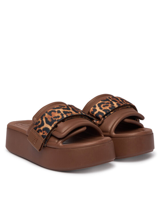 Melissa Melissa Iešļūcenes Melissa Free Fuzzy Slide Platform Ad 37835 Brūns