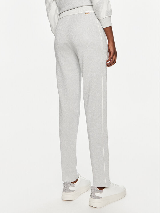 Liu Jo Sport Liu Jo Sport Spodnji del trenirke TF4104 MS49I Srebrna Regular Fit