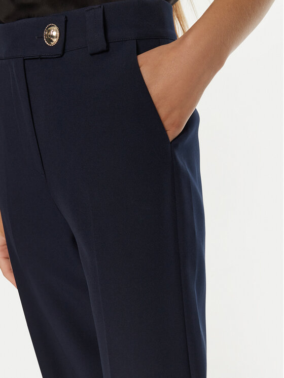 Maryley Maryley Текстилни панталони 24IB563/43BL Тъмносин Regular Fit