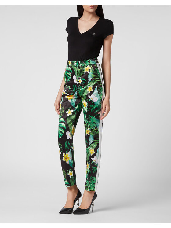 PHILIPP PLEIN PHILIPP PLEIN Legíny 3091 Zelená Skinny Fit