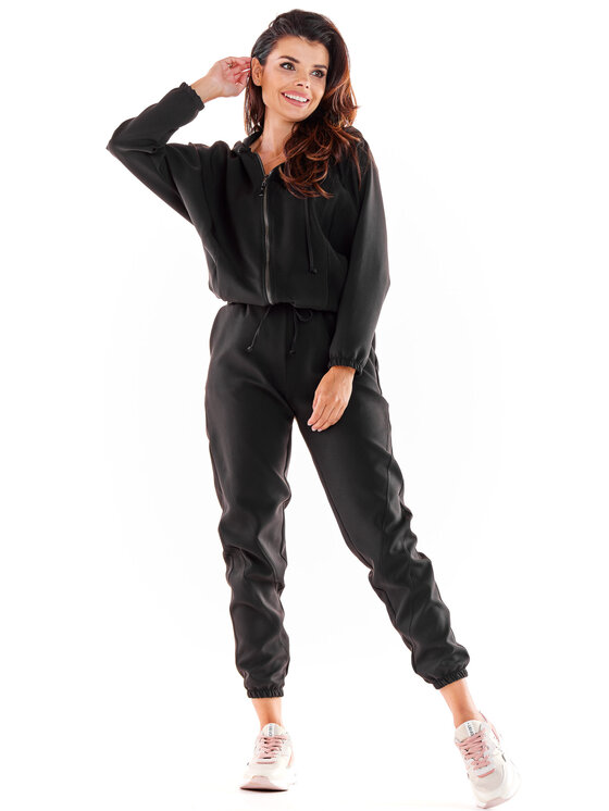 Awama Awama Spodnie damskie A591 Czarny Basic Fit
