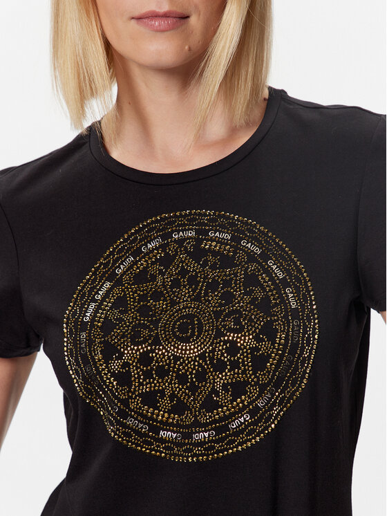 Gaudi Gaudi T-Shirt 311BD64001 Schwarz Regular Fit