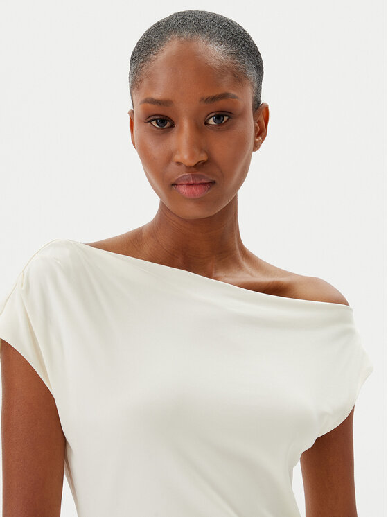 BOSS BOSS Sukienka koktajlowa Etrimi2 50540871 Écru Slim Fit