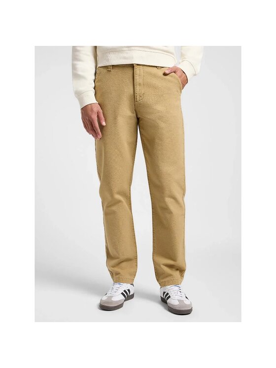 Lee Lee Pantaloni di tessuto CHINO RELAXED Beige Loose Fit