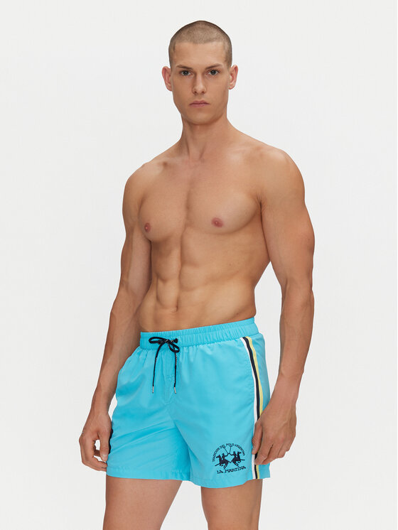 La Martina La Martina Pantaloni scurți pentru înot Yarran MAM301 PL115 Albastru celest Regular Fit