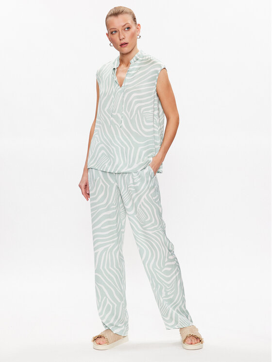 Marc Aurel Marc Aurel Bluzka 6082 1000 24622 Zielony Regular Fit