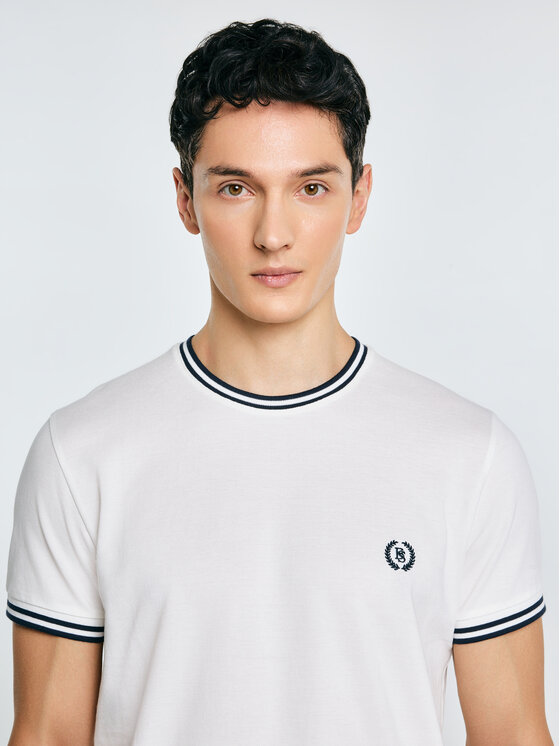 BIG STAR BIG STAR T-Shirt POLIAS Biały Basic Fit