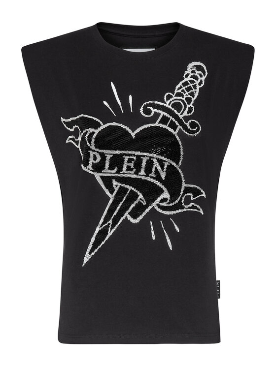 PHILIPP PLEIN PHILIPP PLEIN Tank top 1693 Čierna Skin Tight Fit