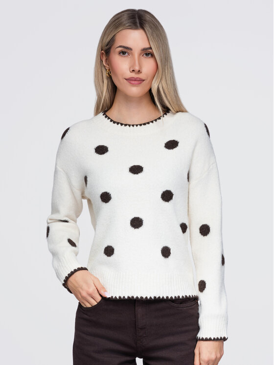 Ombre Ombre Svetr OW-SW-E0021 Béžová Regular Fit