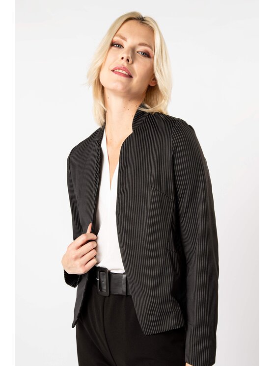 QUIOSQUE QUIOSQUE Sako MARINA BLAZER 2 Černá Regular Fit