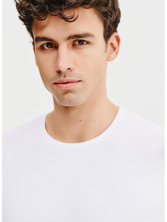 Pako Lorente Pako Lorente T-Shirt P25BN-TT-001 Biały Slim Fit