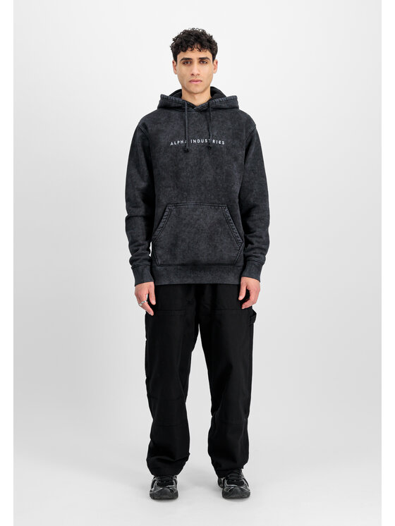 Alpha Industries Alpha Industries Bluza Acid Logo Hoodie Czarny Loose Fit