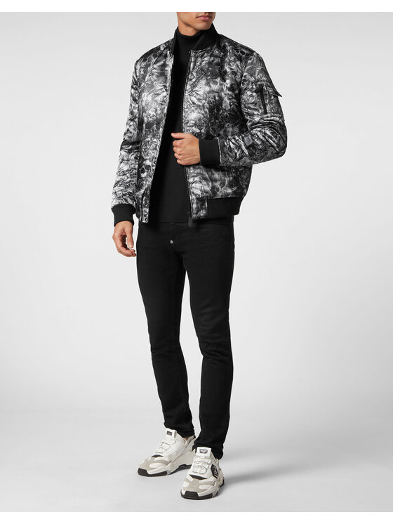 PHILIPP PLEIN PHILIPP PLEIN Bunda bomber 2615 Černá Regular Fit
