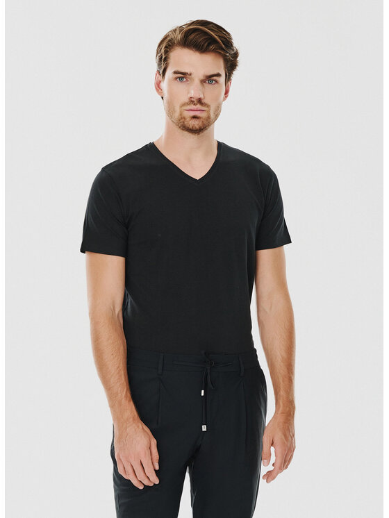 Pako Lorente Pako Lorente T-Shirt P000B-TT-004 Czarny Slim Fit
